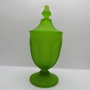 Green Satin Covered Compote